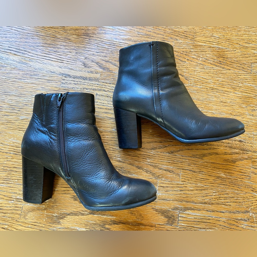 Vionic Leather Ankle Boots Black 7.5 - Picture 13 of 16